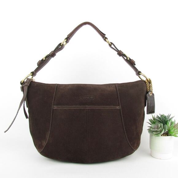 Coach Handbags - Authentic Coach Vintage Brown Suede Hobo Bag